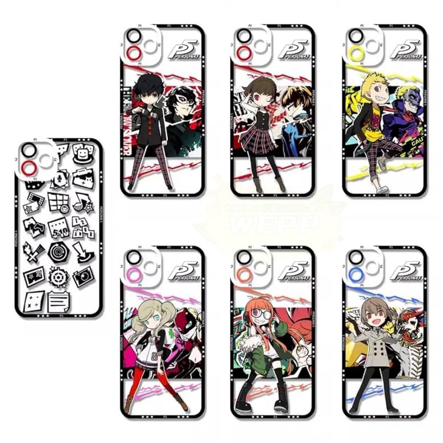ペルソナ5 ケース Amazon.co.jp: Guanpe ペルソナ 5 漫画高級電話ケース For